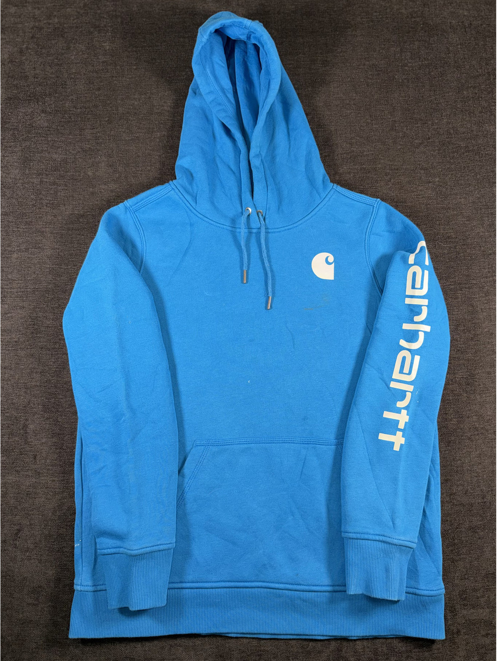 Carhartt Relaxed Fit Blue Hoodie Sweatshirt Youth Large